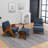 Solid Wood Cushioned Leisure Chair Set (Set Of 2)-1682116802
