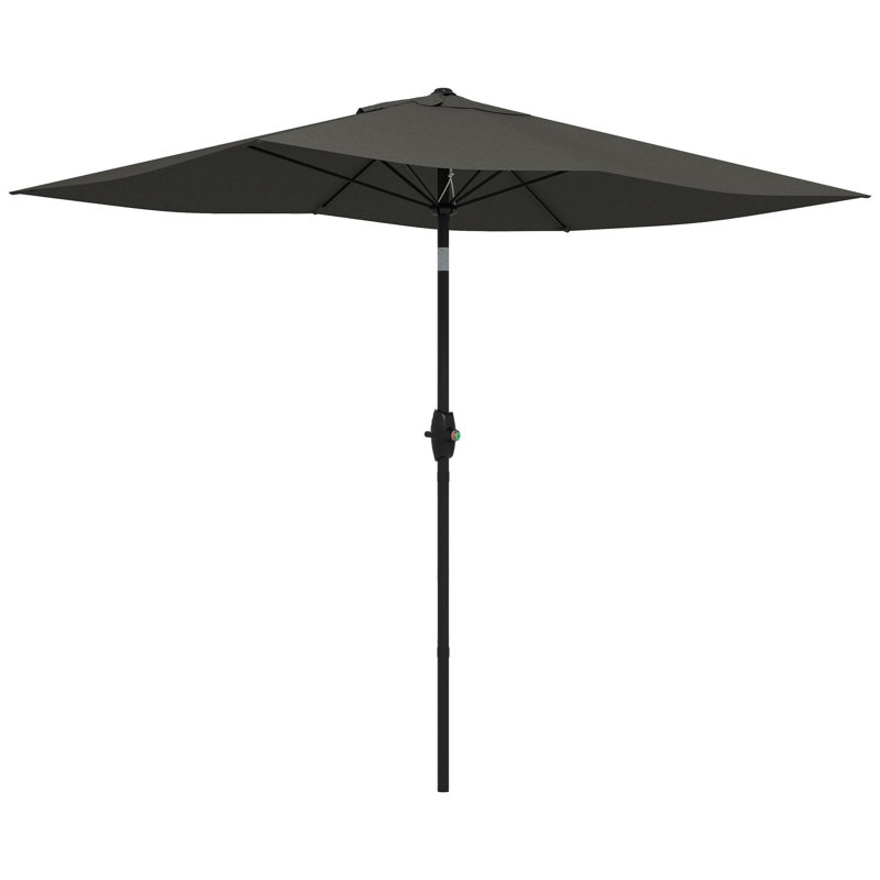 Parasol de marché 6,5 pi x 10 pi, Gris