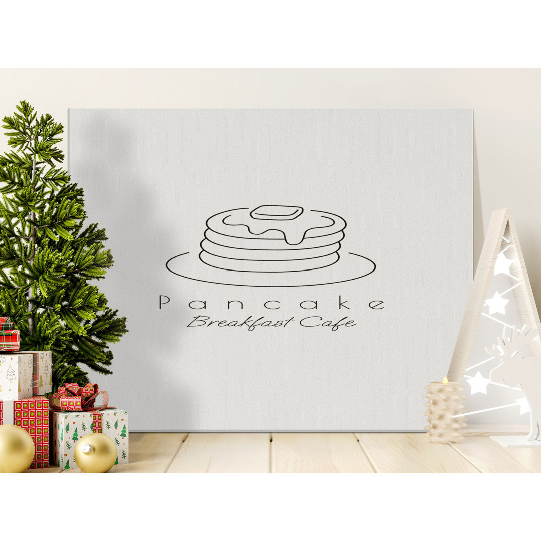 Minimalist Pancake Breakfast Cafe Canvas Print