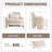 37.2" Oversized Modern Linen Upholstered Accent Chair-573946325