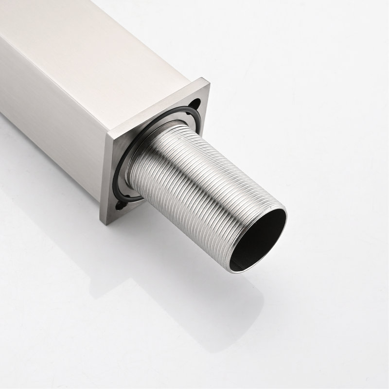 Bathroom Faucet Single Hole - Stainless Steel Deck-Mounted With & Drain Assembly, Brushed Nickel Finish, 1.2 Flow Rate, Lever Handle, Ceramic Disc Valve For Restroom Modern And Drain, Nickel, Vanity