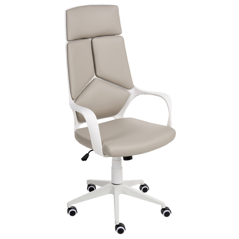 Office Chair with Headrest, Taupe