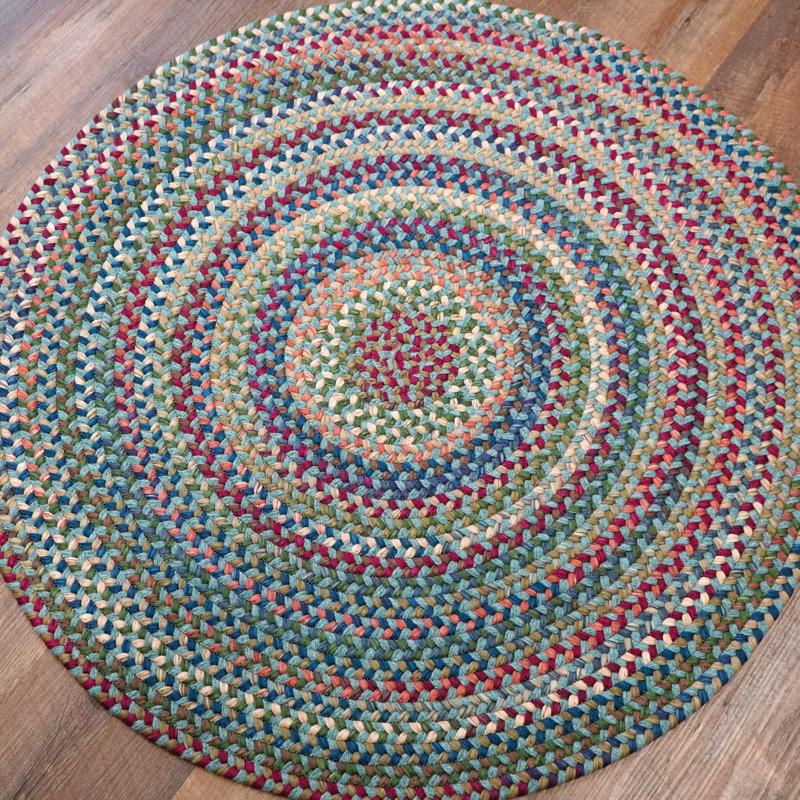 Wool Multi Area Rug, Round 9'