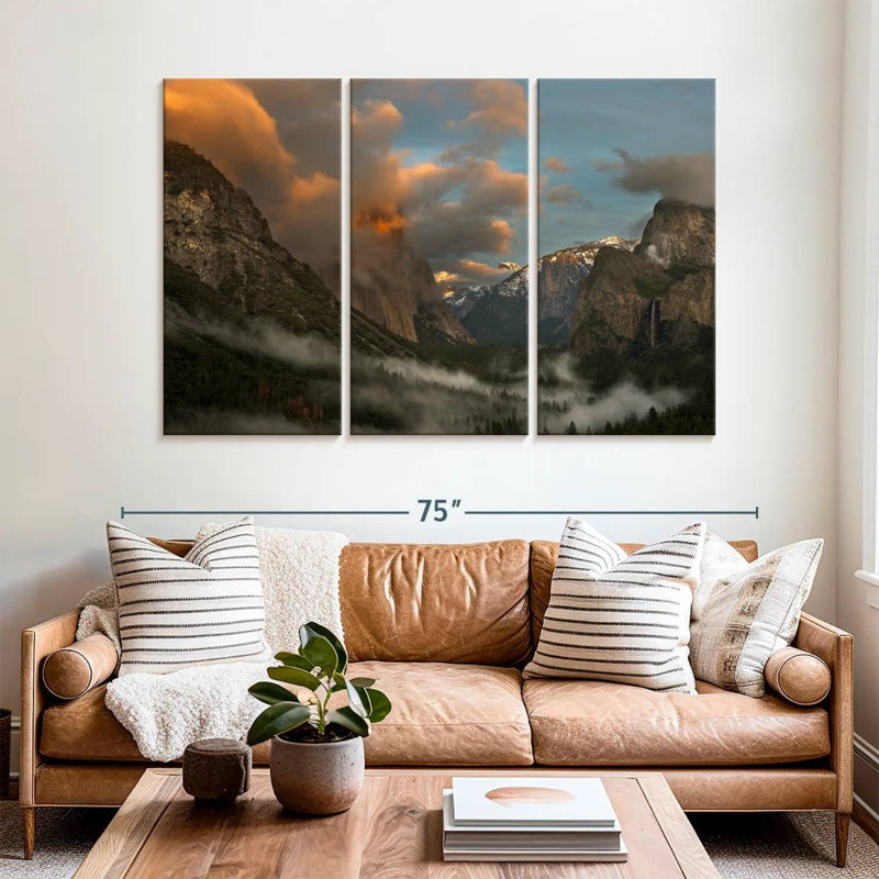 Alvord Yosemite ciel nuageux, H 42 po x l 65 po