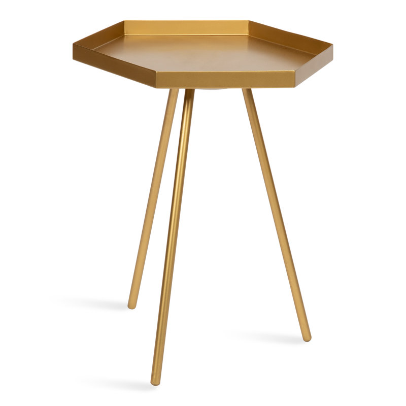 Alfie End Table, Gold, Gold