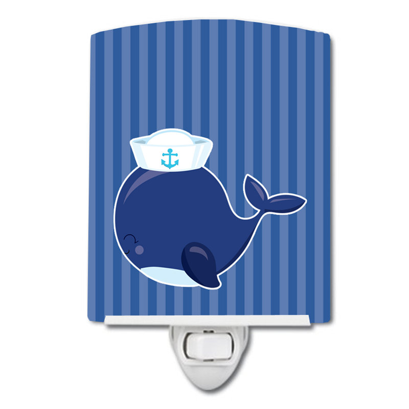 Nautical Whale Ceramic Night Light