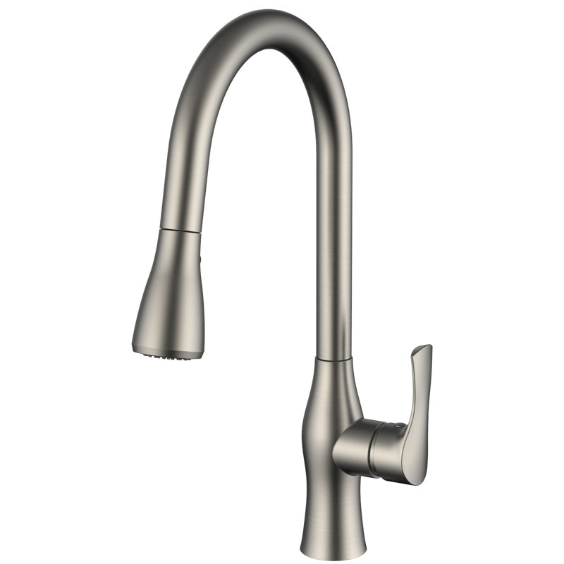 Daweier Pull Out Kitchen Faucet, Brushed Nickel
