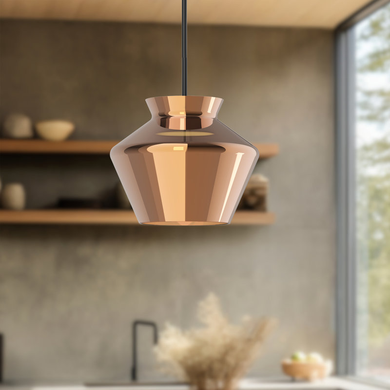 1 - Light LED Pendant, Copper