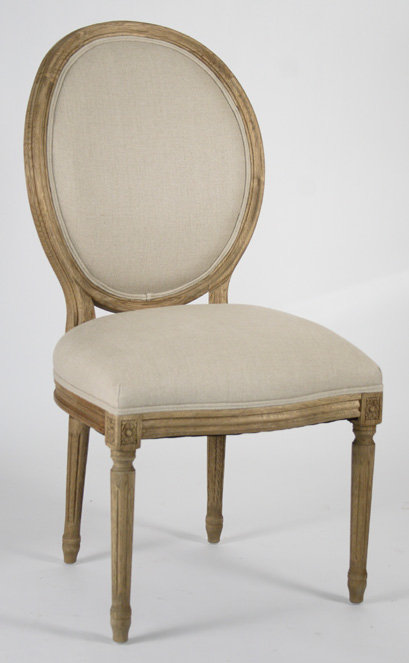 Arvidson Upholstered Dining Chair, Natural Oak, Natural Linen