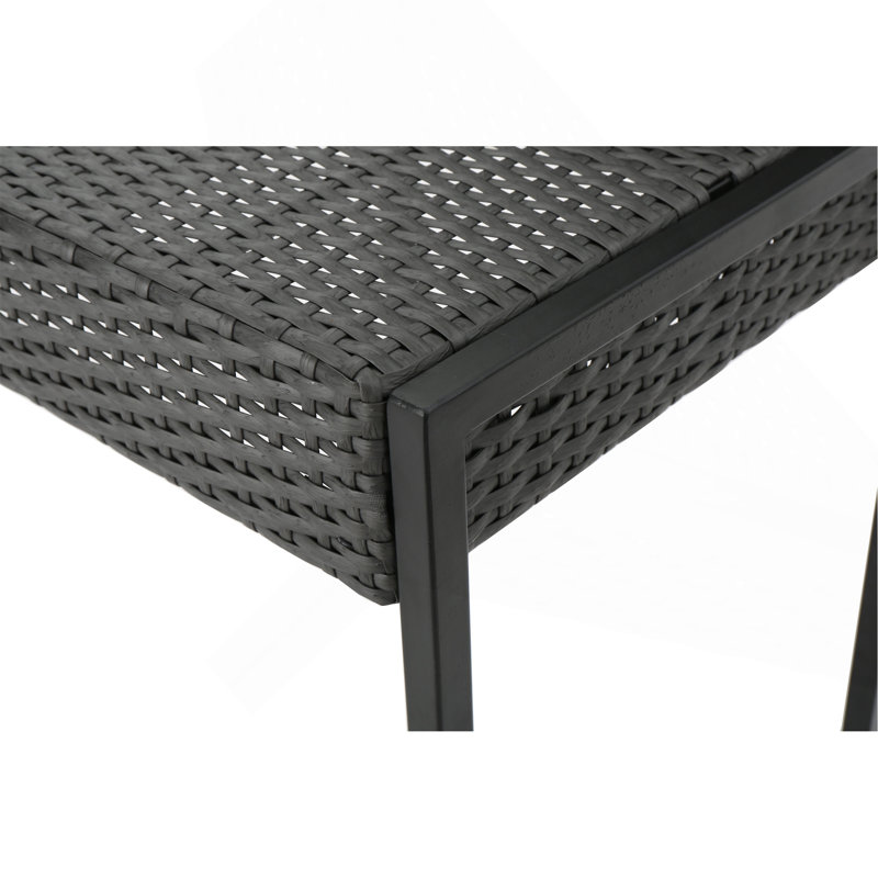 Fulghum Outdoor 30'' Bar Stool, Charcoal Gray