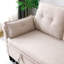 Canapé d'angle réversible en forme de L avec méridienne et rangement - Coton-Lin-738486245
