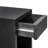 Daviaun - Black Floating Nightstand with Drawer | Real Solid Wood, Bedside Table