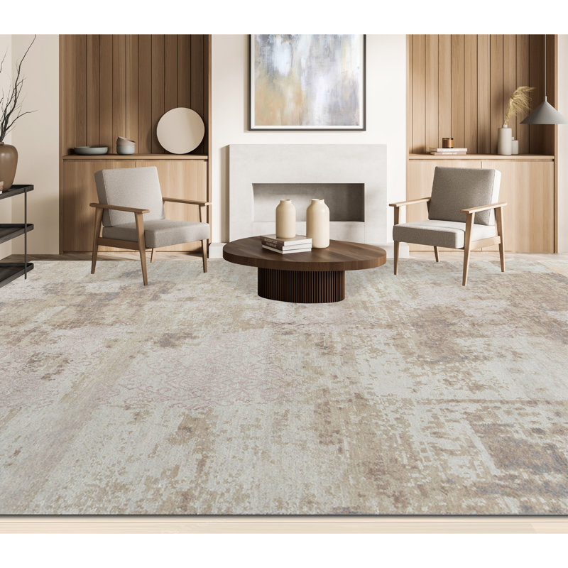 Himalayan Hand Woven Wool Abstract Area Rug