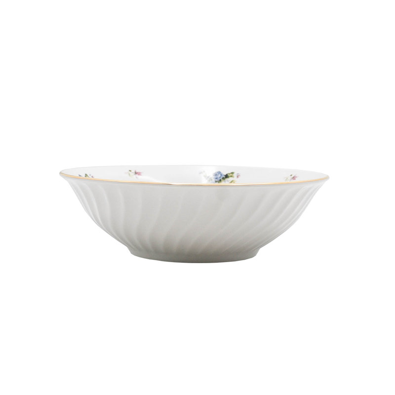 Ramsha 45-Piece Porcelain Dinnerware Set – Service for 8, White with Embossed Detail