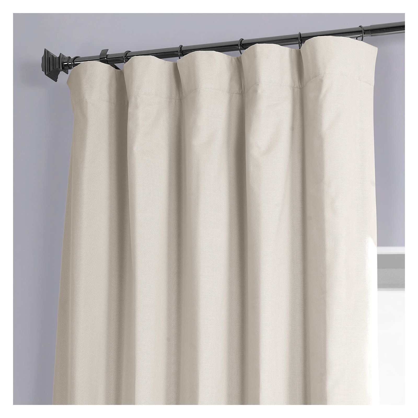 Swift Blackout Cotton Curtain, Fable Beige, 50" W x 96" L