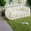 Canapé confortable en chenille, canapé en mousse beige pour salon et appartement modernes