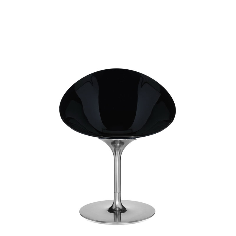 Ero|S| Swivel Papasan Chair, Opaque Glossy White, Swivel