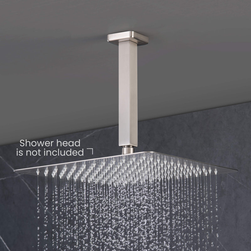Cube 8" Ceiling Mounted Shower Arm, Brushed Nickel