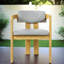 Ensemble de 2 chaises de patio de style moderne en bois d'acacia