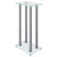  Speaker Stands Speaker Floor Stand 2Pcs Tempered Glass 4 Pillars Design