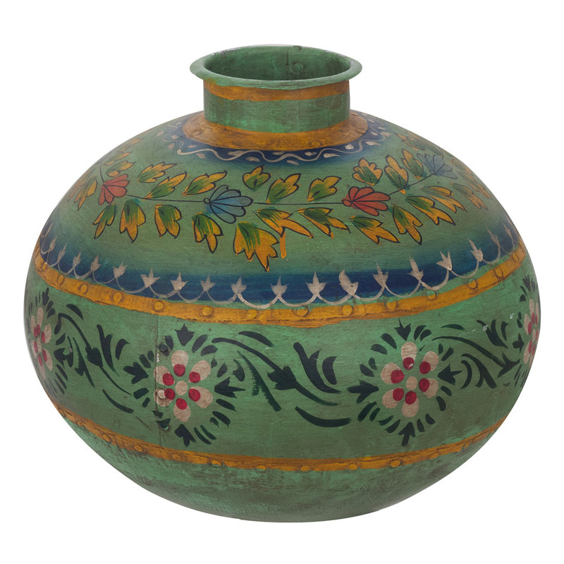 Argent Metal Table Vase