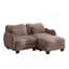 Canapé en L avec support en chenille avec coussin de taille délicate, conception ergonomique en courbe, avec repose-pieds mobile, assemblage facile pour le salon-187482247