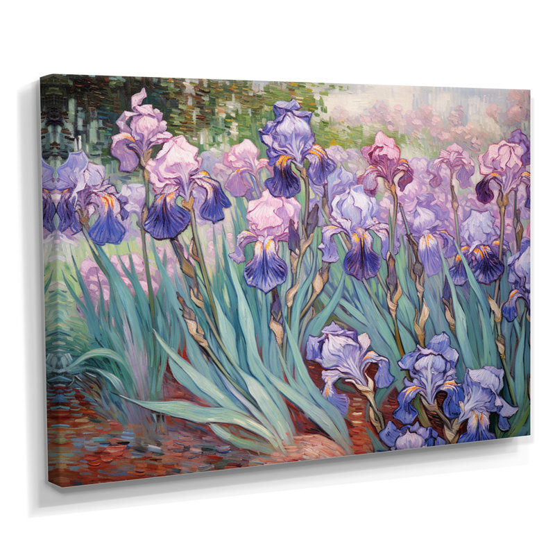 Reproduction d'art mural Kassie - Iris, H 12 po x l 20 po, Toile tendue