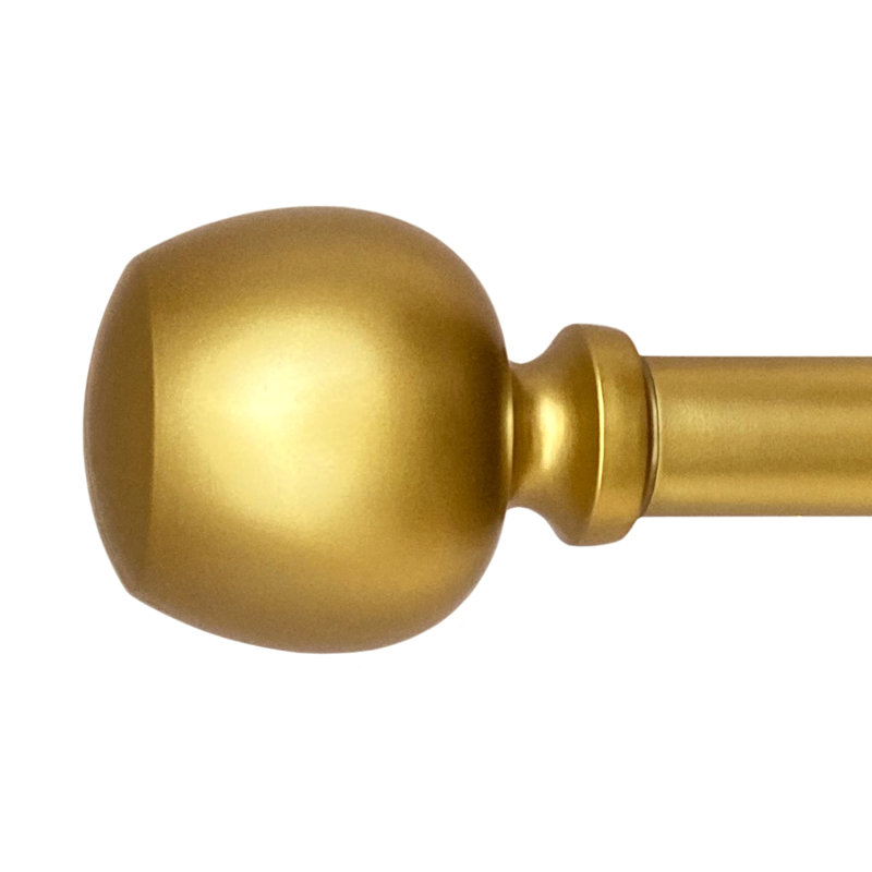 Tringle à rideaux simple réglable en métal Ingaberg Eleanar, 36 po - l 72 po, Laiton
