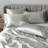 Satin Light Grey 100% Satin Luxury Wrinkle Resistant 6-Piece Queen Sheet Set-111014597-111014604