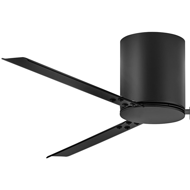 Indy Flush 58-in Indoor/Outdoor Smart Ceiling Fan with Remote, Matte Black