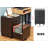 Gosser Home File Cabinet with Wheels - 3-Drawer Mobile Vertical Storage-2015472452
