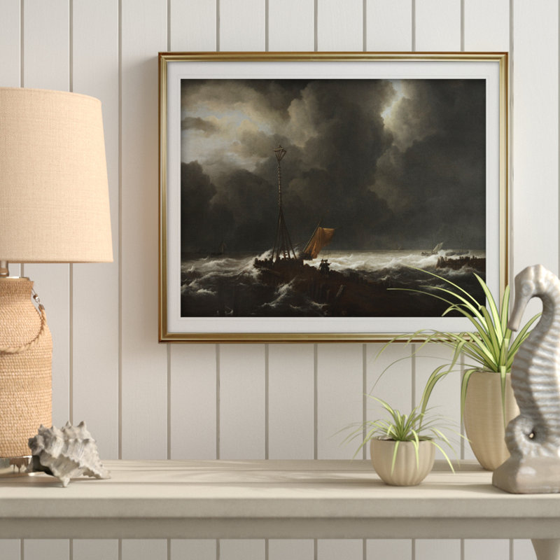 « gross sea », impression, Or, H 20 po x l 24 po x P 1,5 po