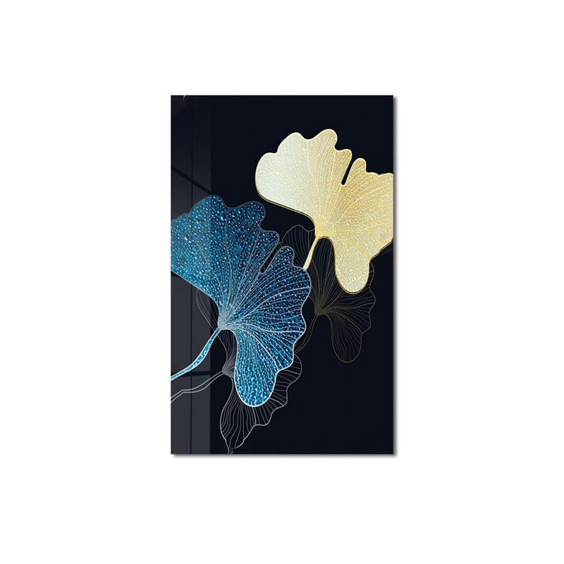 Peinture élégante en verre trempé, 11,8 x 15,7 pouces | 100% verre trempé, épaisseur: 0,16 pouce | Superbe décoration intérieure pour le salon, la chambre à coucher et le bureau | Durable et facile à nettoyer, art mural parfait