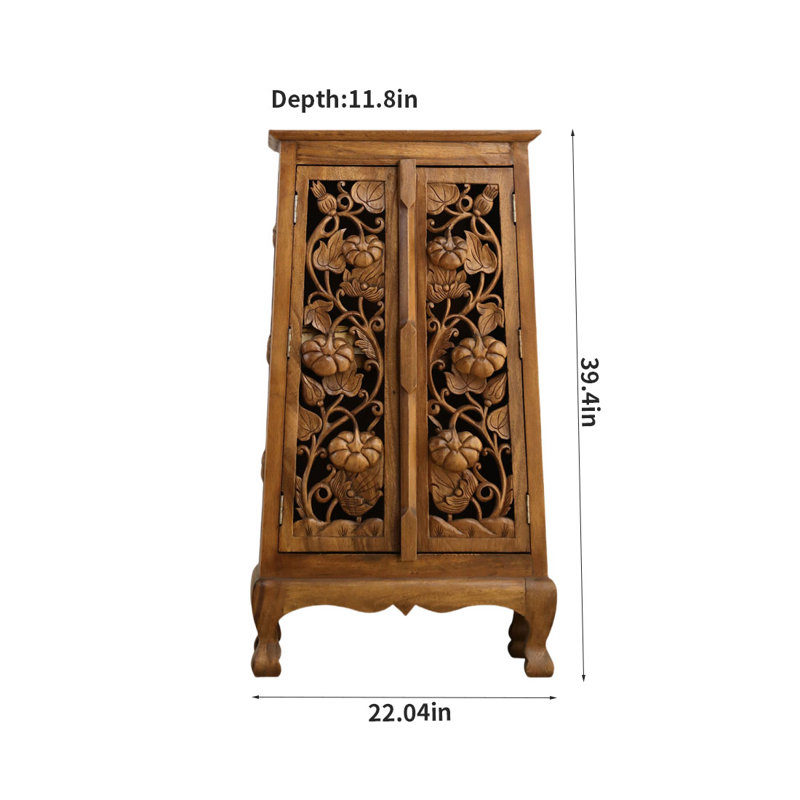 Solid Wood Accent Cabinet