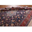 Tapis bleu marine en laine noué à la main de conception unique de style années 70 7 pi 8 po x 10 pi 10 po Sieppie