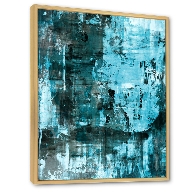 Art abstrait bleu, art abstrait bleu, Natural Floater Frame