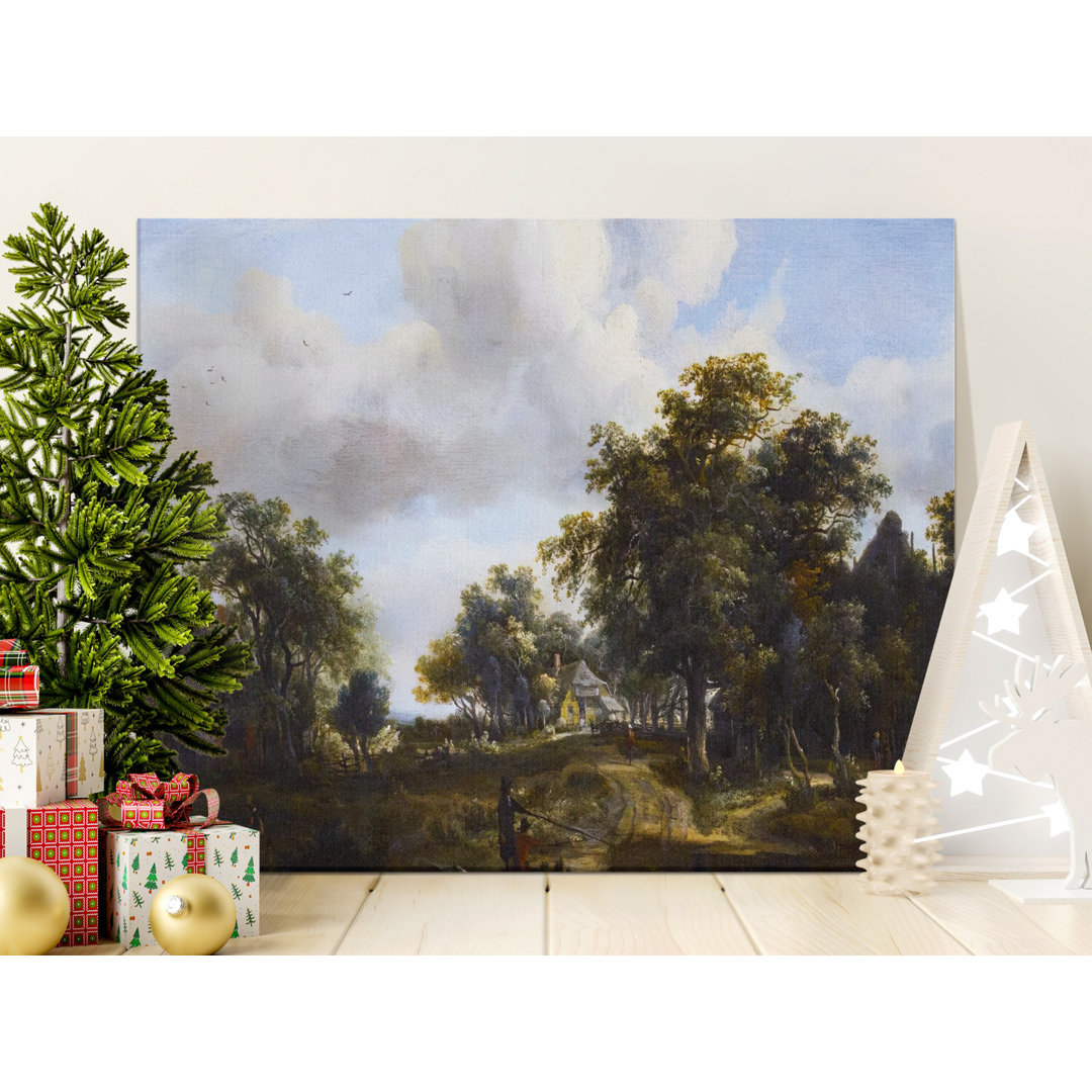 Landscape Painting Canvas Wall Art, Gallery Wrapped, Ready to Hang, Cottagecore Decor, Archival Quality, Modern Art