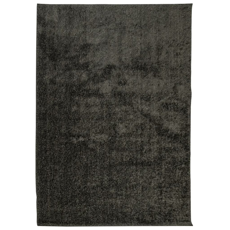 Rug "ISTAN" High Pile Shiny Look Anthracite, Rectangle 140 x 200cm