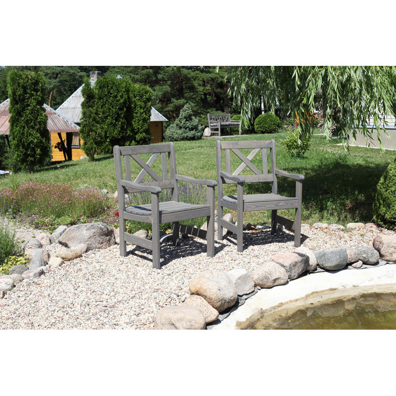 Ardilla Patio Dining Armchair, Ash Grey