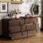Coiffeuse 55,12 "en bois massif avec miroir de maquillage et tabouret de maquillage