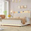 Lit escamotable avec rangement à oreilles et velours Glastonbury-840465118-840465119