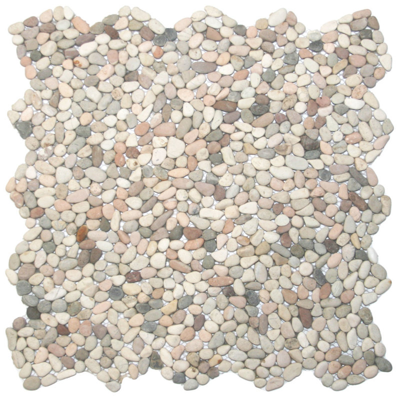 Sempu Beige Cream Natural Stone Mosaic Tile Random Sized with Mesh Backing 12" x 12" - 1 Sq. Ft.