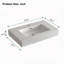 Lavabo de salle de bain intégré en surface solide blanche de 76 cm (30 pouces) avec trop-plein
