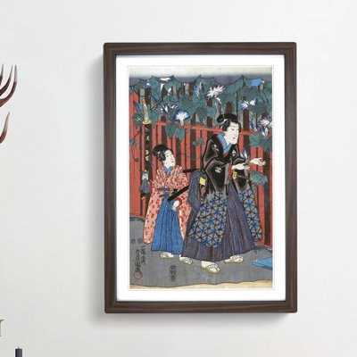Admiring The Flowers by Utagawa Kunisada - Single Picture Frame Painting