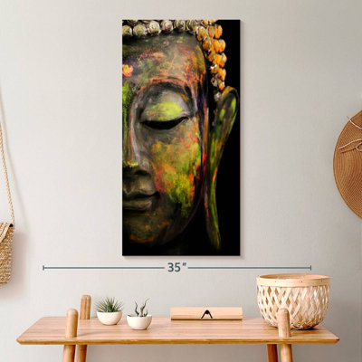 " Half Buddha Face Canvas Print "