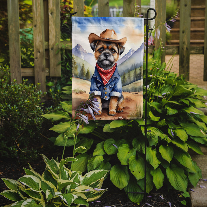 Drapeau Cowboy Welcome Garden, Border Terrier