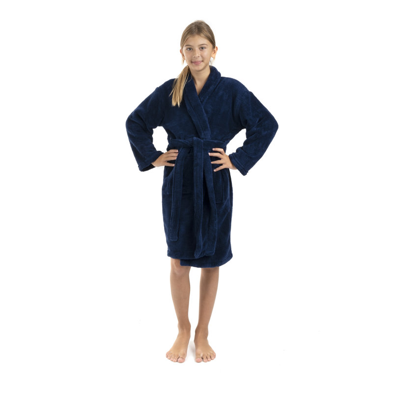 Peignoir en molleton pour enfants châle en molleton pour enfants, TTG, Turquoise
