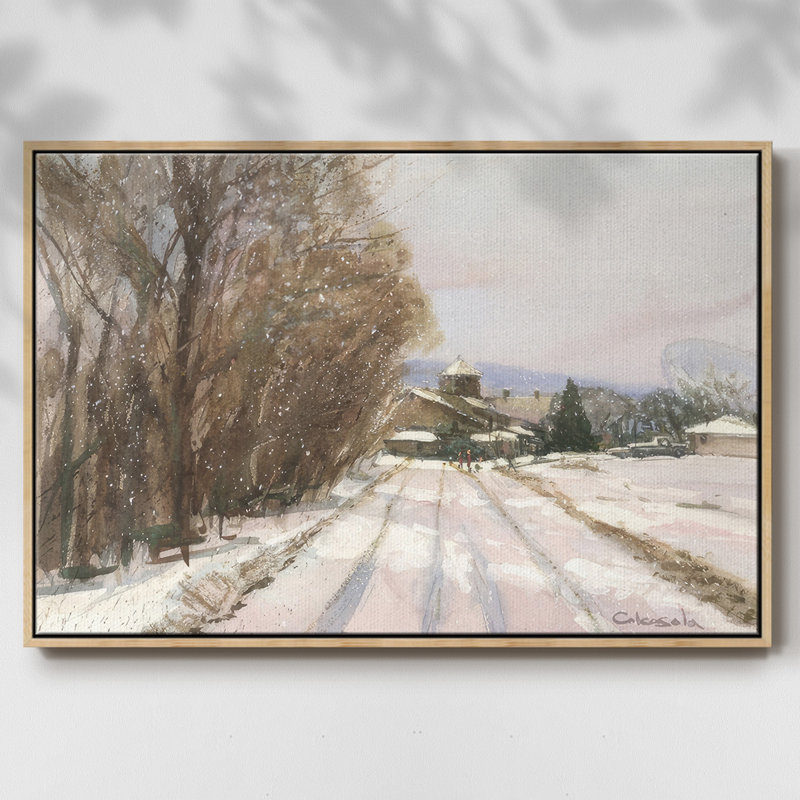 Indian Orchard Greek Orthodox Church, reproduction d'art sur toile, H 27 po x l 41 po x P 1,5 po, Naturel