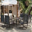 Ensemble repas pour 8 personnes avec chaises pivotantes, table de patio et chaises avec trou pour parasol, ensemble de patio pour l'extérieur-745957799-745957819-745957823