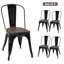 Chaise d'appoint à dossier à lattes en gris acier / brun Collins-1172425535